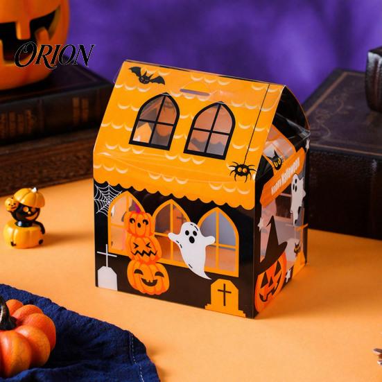 Kids Party Supplies 10 Pcs Halloween Treat Boxes, Cute Small Favors Box, Castle Festival Boxes House Shaped Gift Container for Candy Cookie