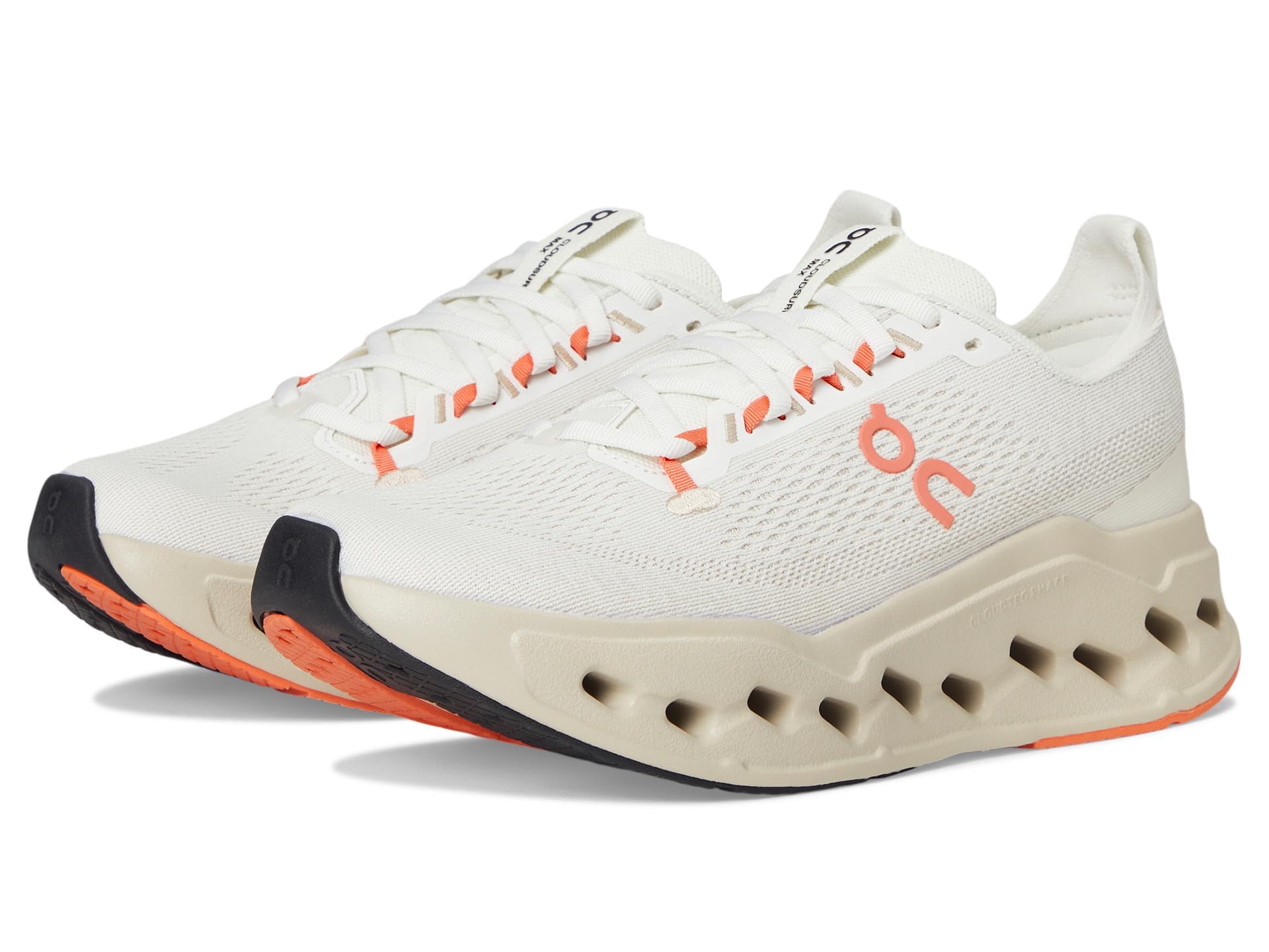 

On Cloudsurfer Max Running Size Women s Shoes, 3WF30223297, IVORY/SLMN, 22.5cm