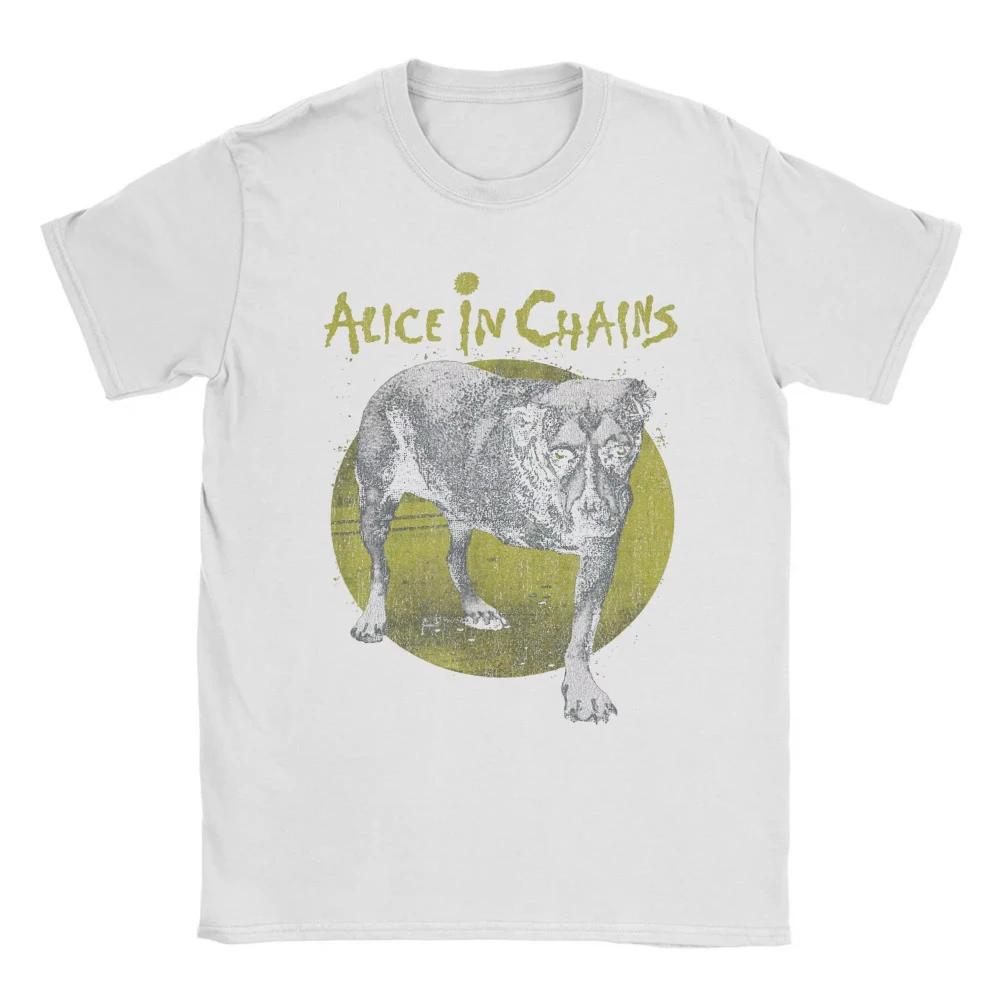

Novelty Alice in Chains Band Dog T-Shirts Men Women Round Neck Cotton T Shirts Heavy Metal Music Short Sleeve Plus Size Clothing 4XL