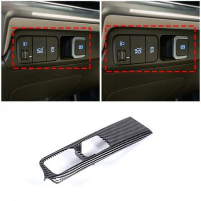 Carbon Fiber ABS  Center Console Switch Bezel Trim For  Hyundai Santa Fe 2024+