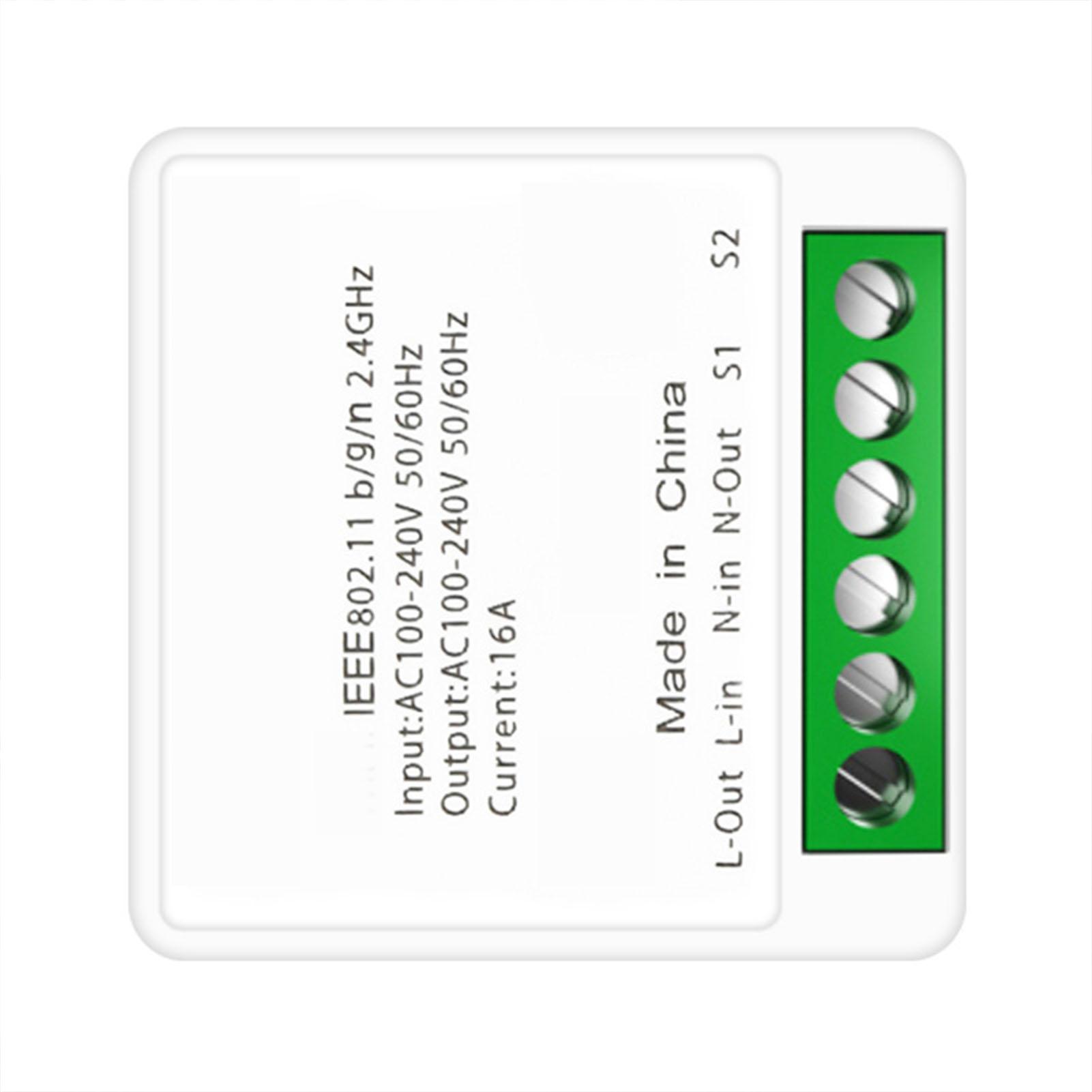 Умный выключатель света PCV WiFi Управление через приложение Пульт ДУ DIY Включение и выключение для Tuya 16A Белый