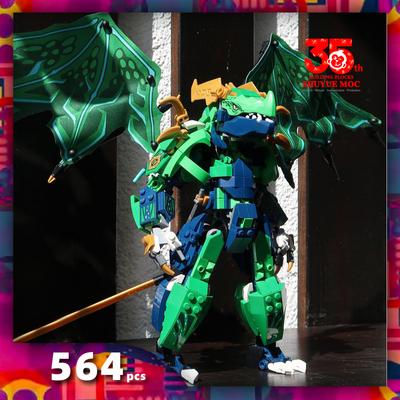 Symoc Eidechse Geschenk Ninja Neuer Kämpfer Drache Mech Super Rüstung Roboter Figuren Baustein Kit Ziegel Klassiker Film Modell Kinderspielzeug