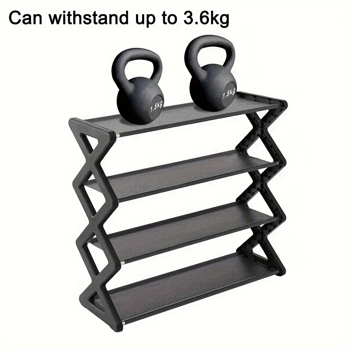 

4-ярусная минималистичная металлическая обувница | Компактное хранение спортивной обуви, Легкая сборка, Прочная конструкция, Подходит для прихожей, спальни и общежития