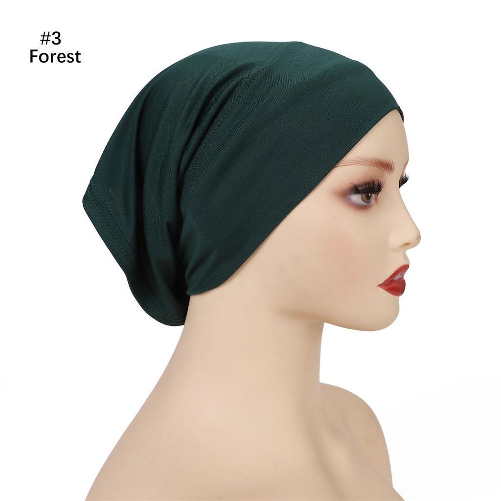 Unifarbene Modal-Beanie mit breiter Krempe für große Köpfe - Elastische Schlauchmütze mit Innenschicht zur Bändigung abstehender Haare.