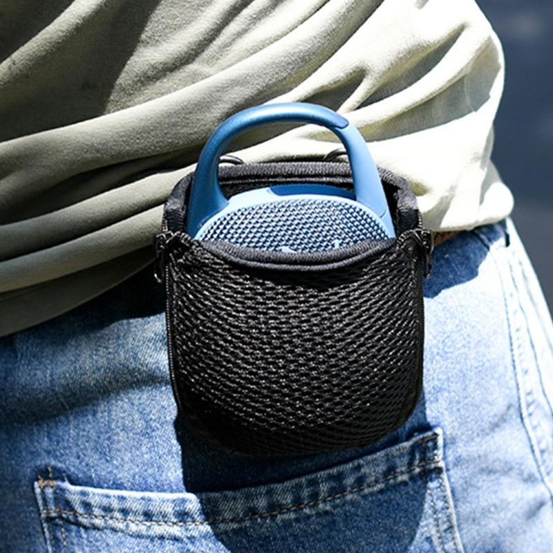 Sound Device Waist Holder Carrying Case With Detachable Adjustable Shoulder Strap For GO5 Speaker and Small Gadget