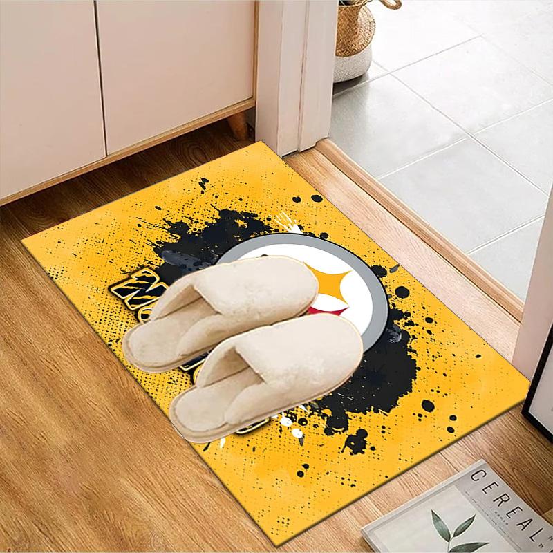 Pittsburgh Steelers Logo Art Rug Game Carpet, Floor Mat for Bedroom Living Room Entryway Rug, Home Decor Idea Gift for Christmas birthday