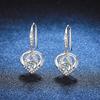Sterling Heart Shape Moissanite Earrings Women 0.6ct Total 3030pt Cubic Zirconia Studs Fashion OL Jewelry