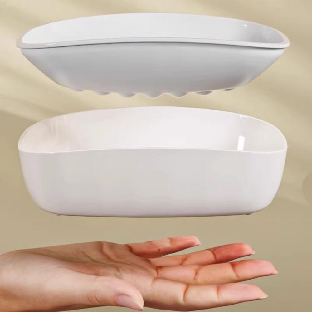 Double Layer Drain Soap Box Easy Clean Keep Soap Dry Non Slip Bottom Household Bathroom Drain Storage Rack Dish Holder