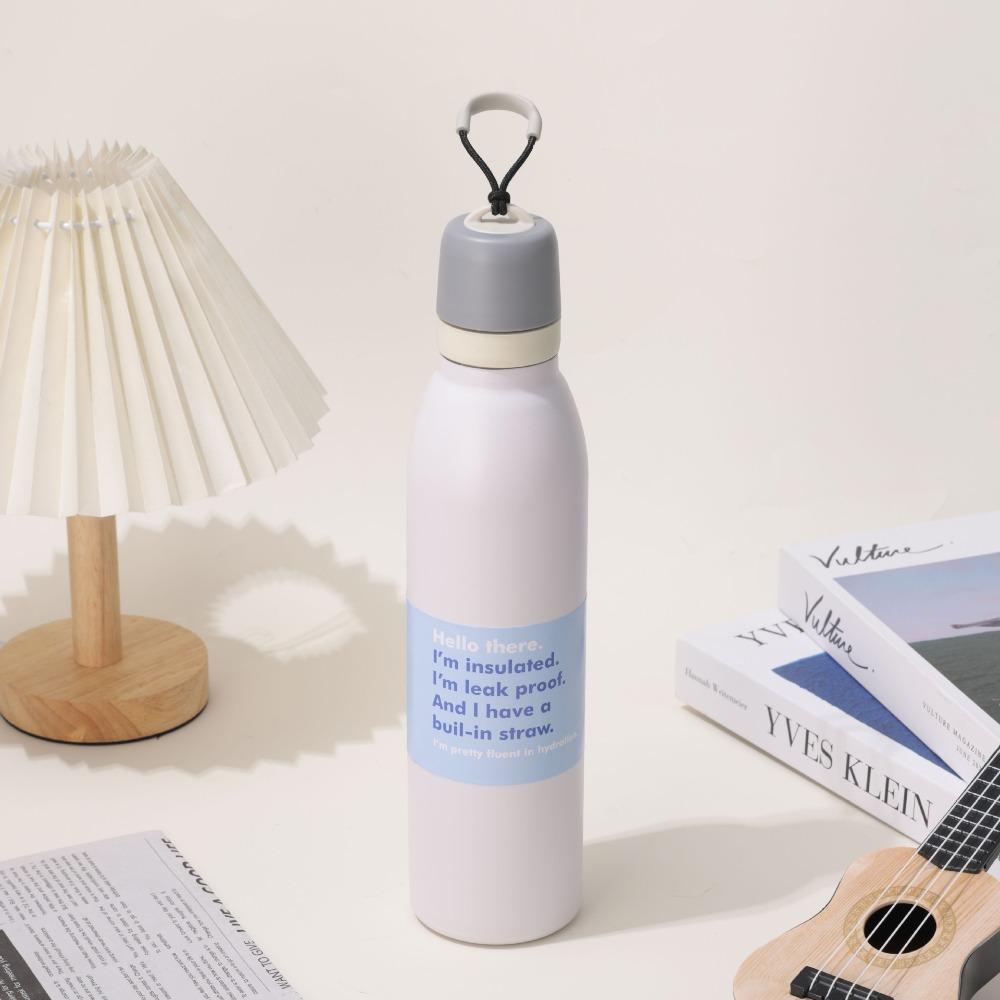 Large Capacity Insulated Bottle Leak-Proof Vacuum Flask Bottle Portable Sports Kettle Hiking