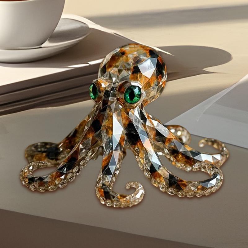 Octopus Figurine Resin Aquarium Figurines Collectible Sculptures for Outdoor Decor Beach Kitchen Desk Bathroom Offices Events