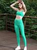 Rupa Stretch Cotton Yoga Long Emerald Size L Women's Leggings, High-Waisted, Length, Green,