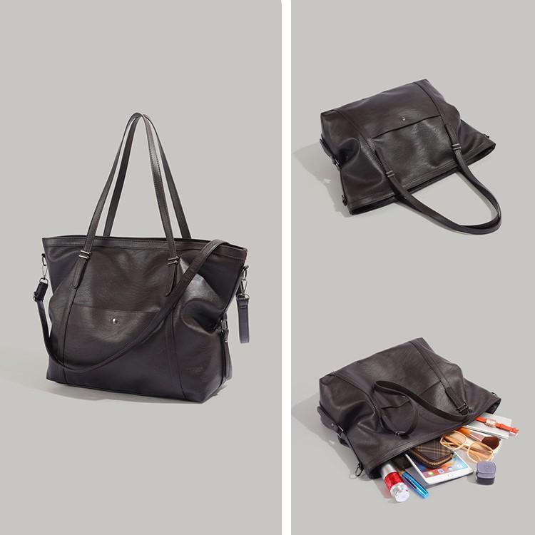 New Retro Tote Bag Large Capacity Handbag Fashion Versatile Shoulder Bag Business Commuter Crossbody Bag for Women Trendy