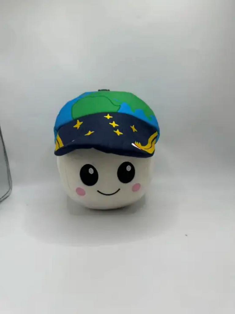 22Cm Zero Gravity Indic Adorable Earth Themed Plush Toy With Starry Cap Soft Stuffed Animal For Kids Decor And Space Lover Gift