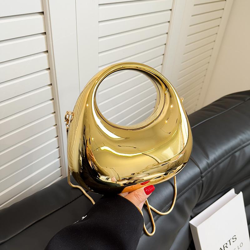 Evening Clutch Bags for Women Luxury Designer Purses and Handbags Golden Wedding Dinner Party Round Handle Wrist Bag