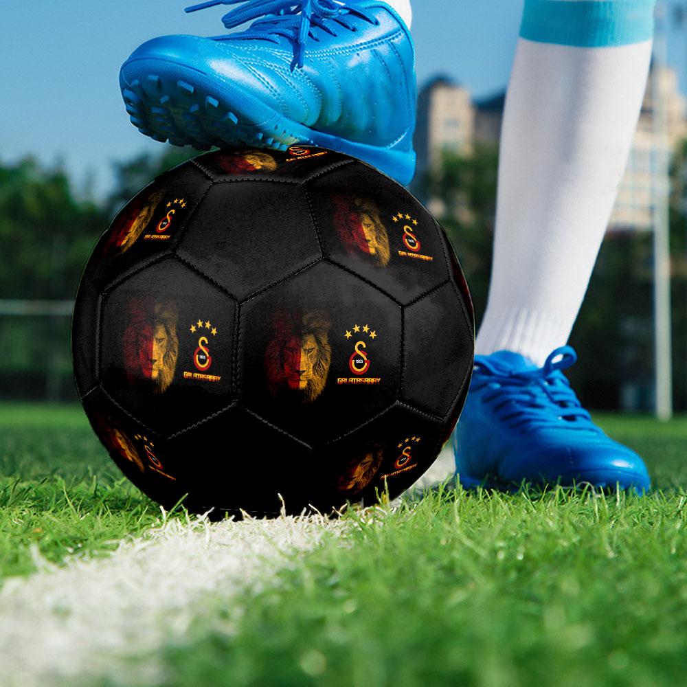 Galatasaray FC Size 5 Soccer Ball, Machine-Stitched PVC, Durable & High Bounce, All Ages Fit, Fan Merchandise, Matches & Outdoor Use.
