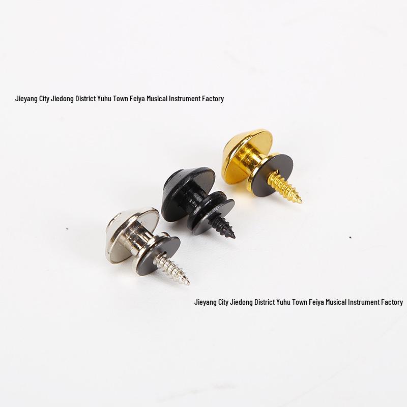 Set di bottoni per tracolla per chitarra in bachelite (2 pezzi) per modelli Yamaha - Cromo, Nero, Oro