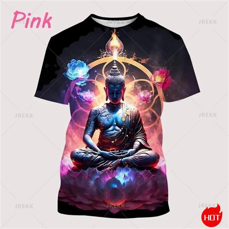 

Harajuku 3D Print Buddha Shakyamuni Buddhist T Shirt Ancient India Spiritual Totem Kid Streetwear T-shirts Fashion Mens Clothing XXS