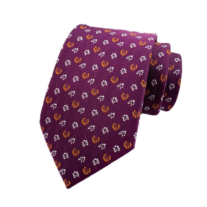 Cozy Up Módní pruhovaná pánská kostkovaná květinová kravata PaisleyTies na svatbu