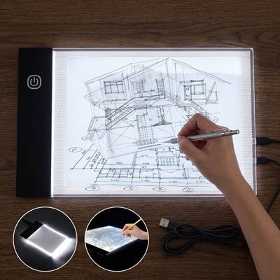 Ultra Thin Tracing Light Pad Adjustable Brightness Flip Book Kit Non Slip Drawing Tablet  Drawing
