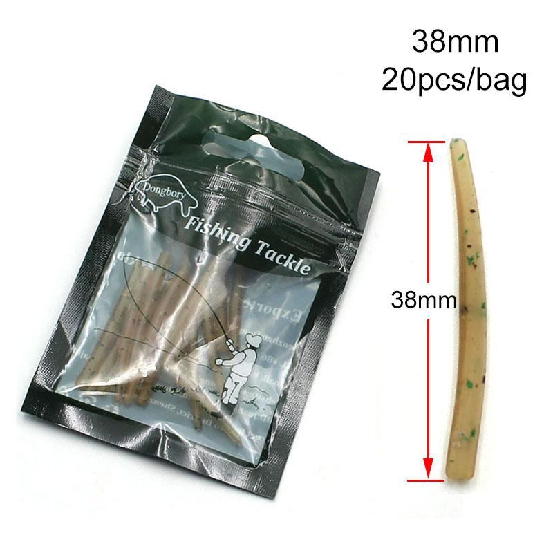 

20 шт., аксессуары для рыбалки на карпа, противозапутывающиеся рукава, выравниватель лески, камуфляжный коричневый рукав с крючком для карповой установки, снасти для волос Ronnie