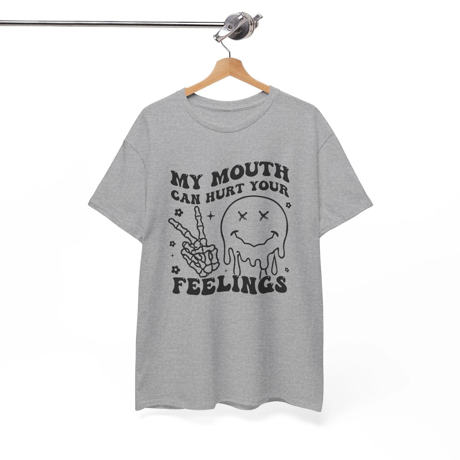 Icebreaker T-Shirt - The Funniest My Mouth can hurt your feelings Front S
