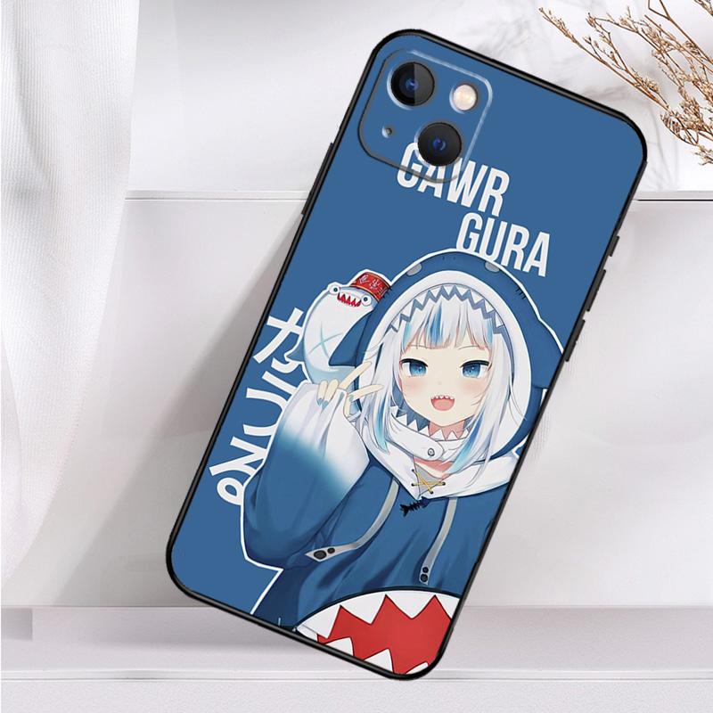 Gawr Gura Hololive Girl Shockproof Case For iPhone 17 16 15 14 11 Pro Max Plus 12 13 Mini 16e 17 Air Phone Cover