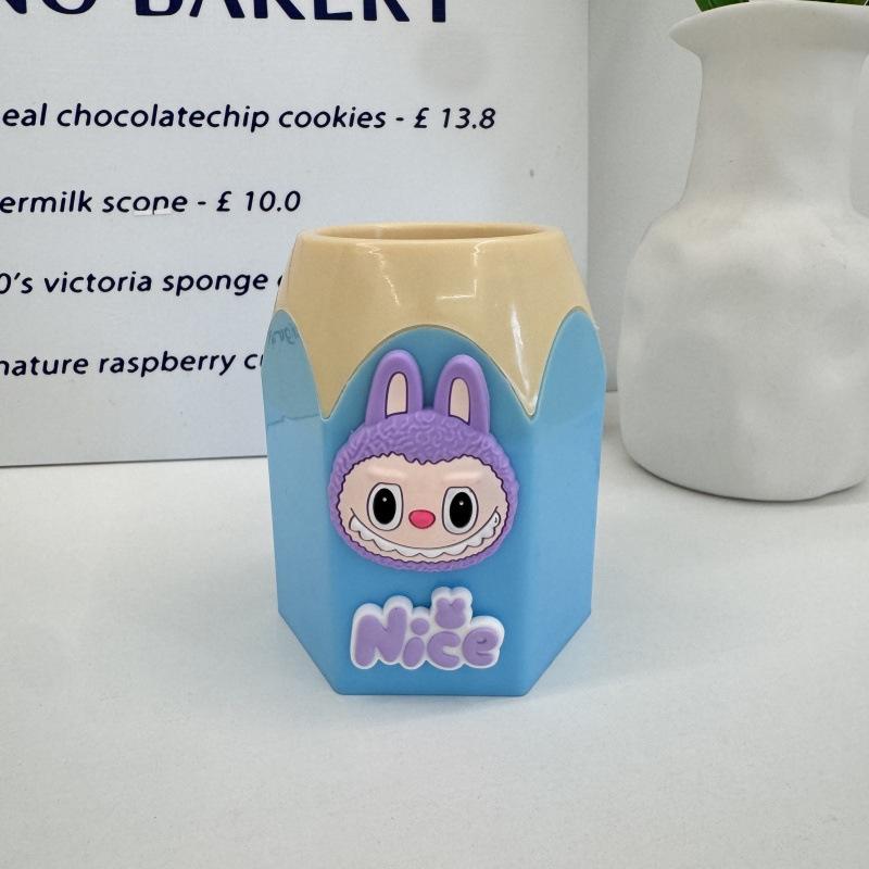 

Лабубу Цветной шестигранный пластиковый держатель для ручек Простая настольная коробка для хранения синий