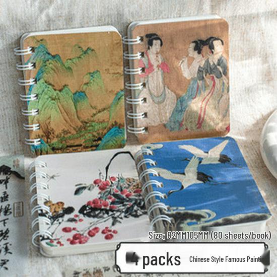 

Блокнот на спирали в древнем стиле с двойной линовкой и защитой от чернил для студентов