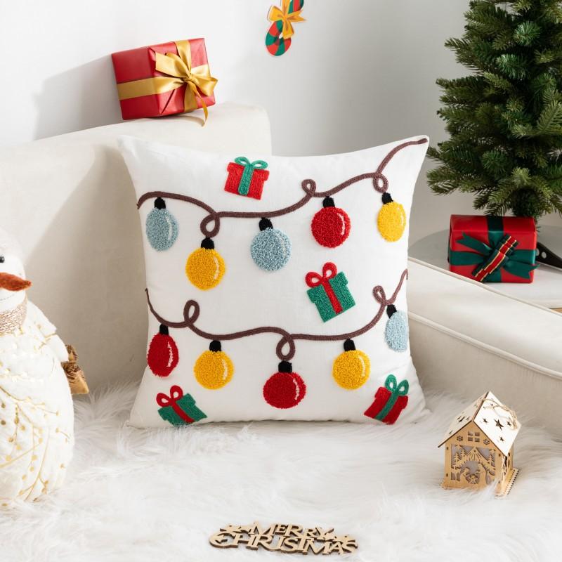 Christmas Pillow Cover Decorative Throw Pillow Case Covers Funny Square Cushion Covers for Sofa Bed Couch Car Home Christmas Decor 18X18inch