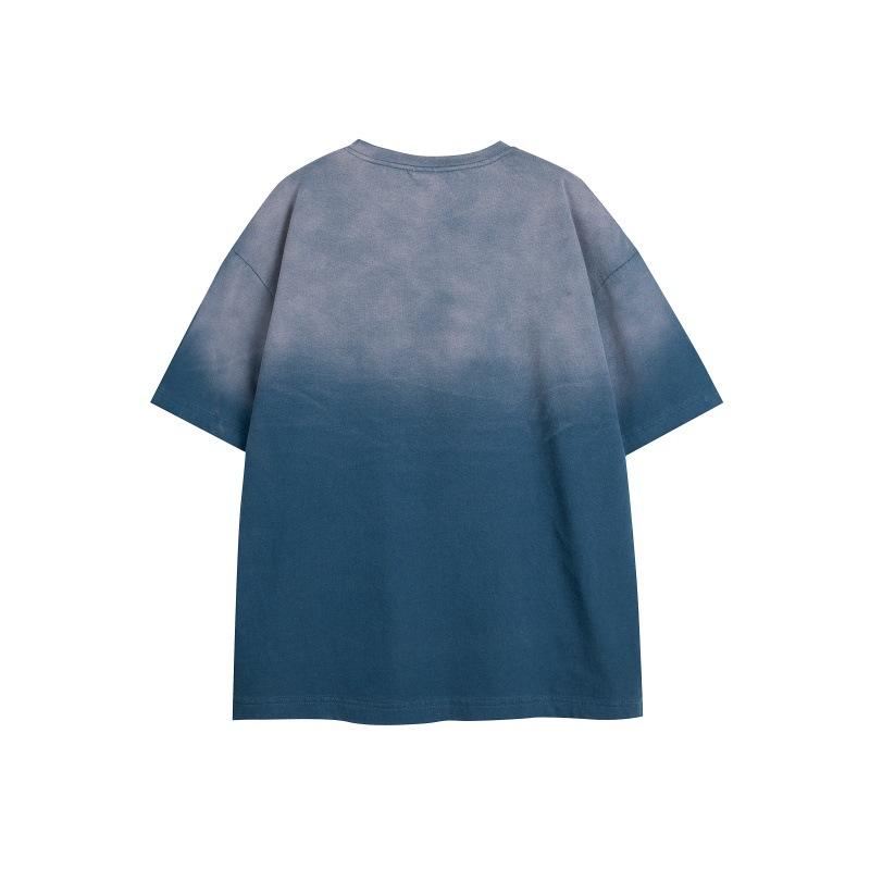 Men's Retro Gradient Print T-Shirt - Crew Neck, Short Sleeve, Casual, Stylish & Breathable