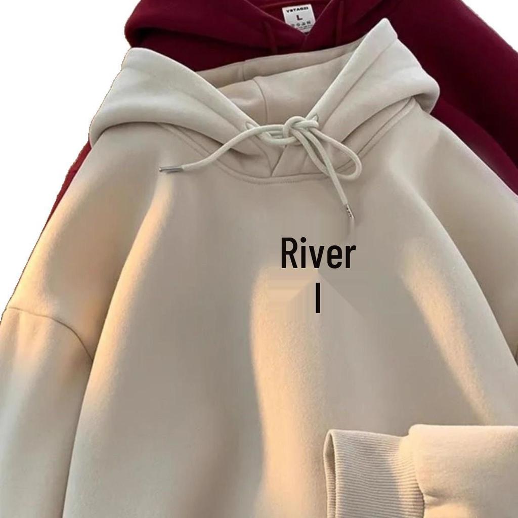 2025 Men's Oversized Fleece-Lined Hooded Sweatshirt - Trendy Autumn/Winter Casual Heavyweight Pullover Jacket