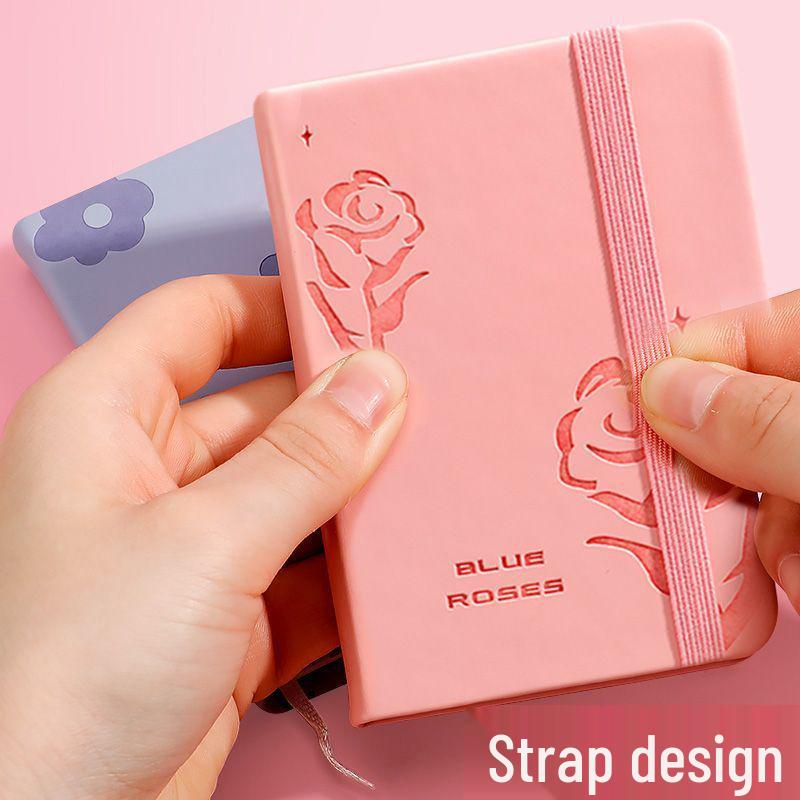 Premium Soft-Feel Leather A7 Mini Pocket Notebook - Portable Lined Memo