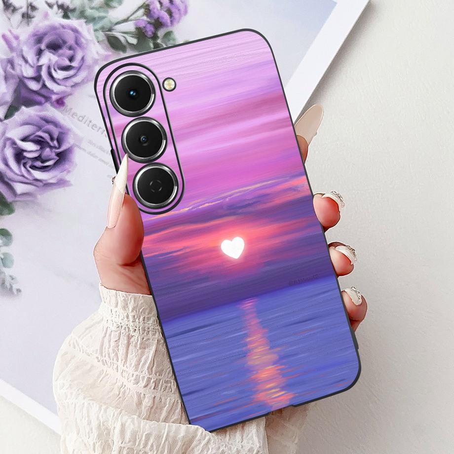 Soft Slim Silicone Cover For Tecno Spark 40 Pro Pro+ KM6 KM7 Funda Cat Rose Flower Dragon Fashion Pattern Shockproof Bumper Capa