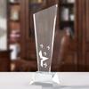 Customized Glass Award Trophy Commemorative Honor Sandblasting Carving for Office Home Decor Annual Ceremony Corporate Events