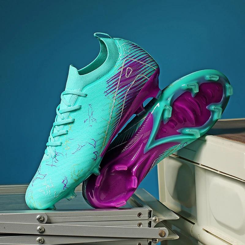 New Men'S Football Boots Non-Slip Soccer Shoes Training Sneakers Fg Top Quality Cleats  Drop Shipping Unisex Adult