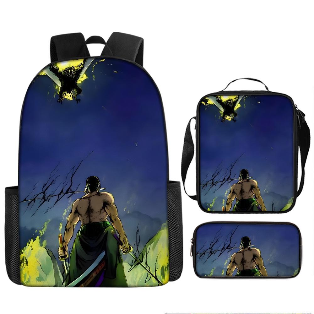 One Piece Luffy One Piece Schultasche Sauron Rucksack Schüler Nautischer König Rucksack Umhängetasche Federmäppchen Set
