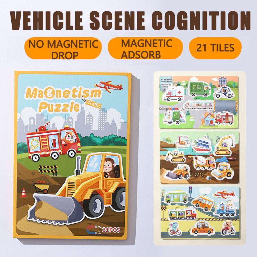 

Creative 3D Magnetic Scene Puzzle Waterproof Kids Montessori Toys for Kids 3+ Style 2