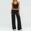 Women's Tracksuit Fitness Suit Two Piece Yoga Sets Women Sportswear Workout Sports Bra High Waist Flared Pant Gym Clothing