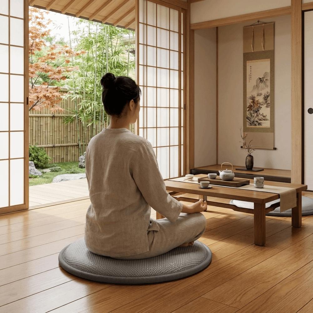 Round Cooling Seat Cushion Thick Meditation Cushion Cat Nest Mat Tatami Mat Office