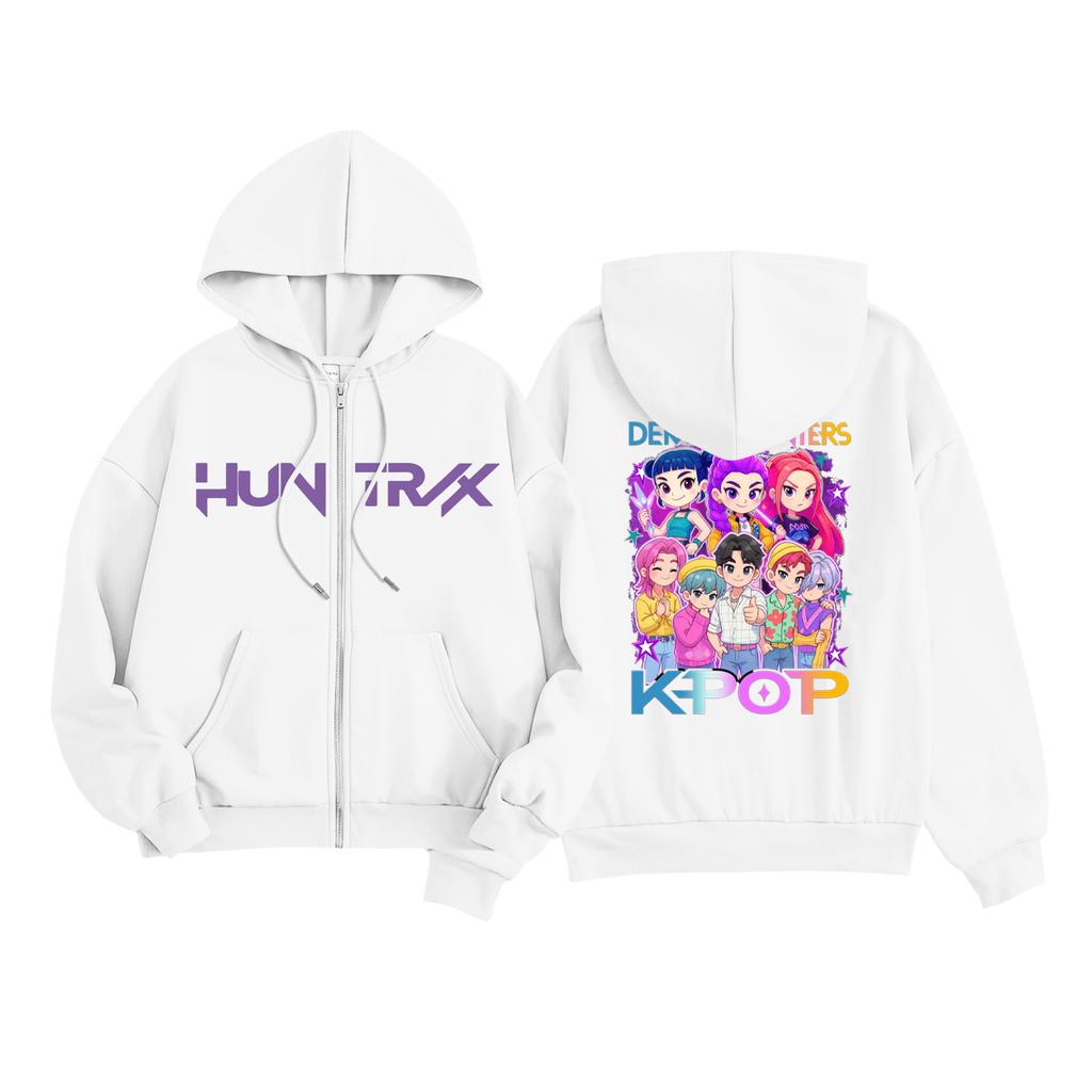 Kids Fashion Women's Lightweight Long Sleeve Zipper Hoodie Printed Hoodie With Pockets