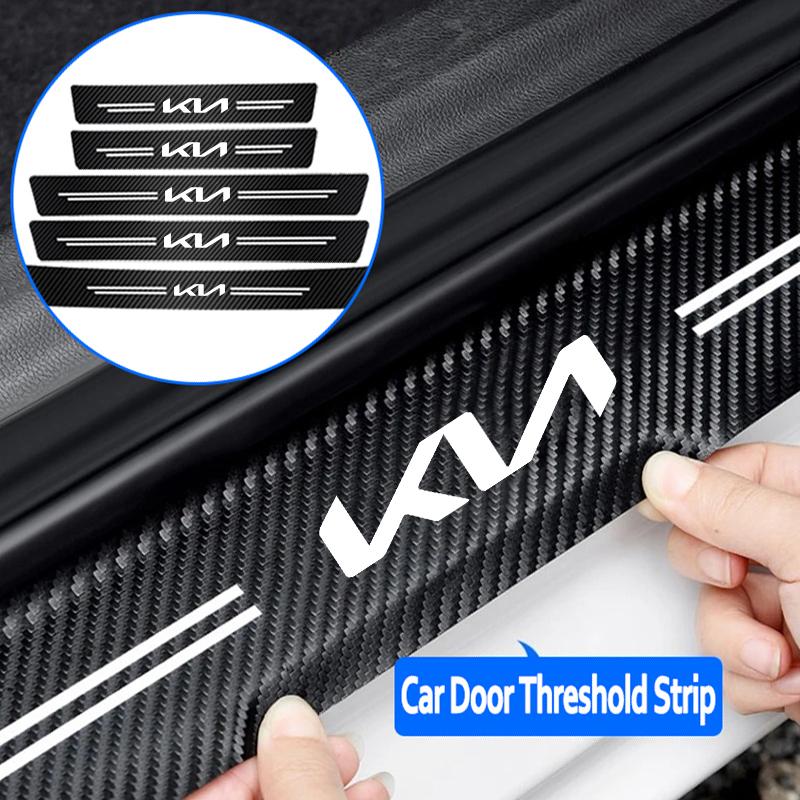 SBHX3 Car Door Panel Protective Stickers Carbon Fiber Threshold Scratch Resistant Stickers For New Kia Sportage 5 3 4 K7 K5 K8 K3 K9