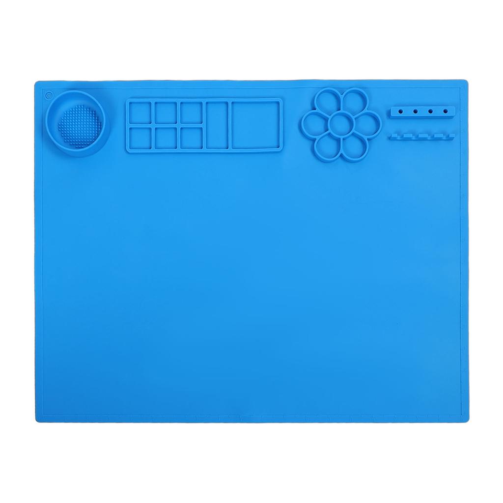 Kids Art Mat Soft Washable Multifunctional Silicone Painting Pad with Palette for Home Travel