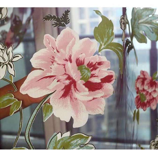 1 PC Peony Curtain Line Hanging 100*200cm Door Window Room Divider Curtain Valance Amazing Curtain
