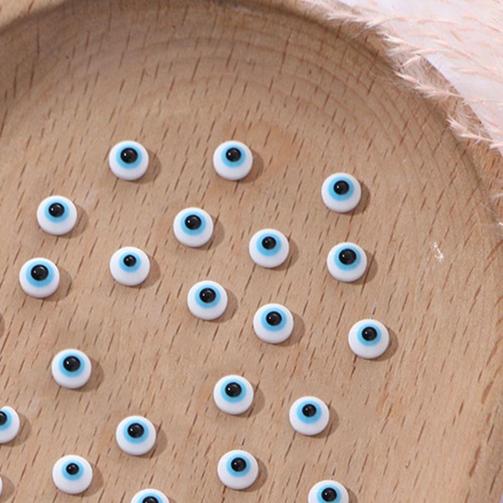 20Pcs Resin Blue Eyes Nail Art Decorations Flat 3D Nail Charms Easy To Apply Women
