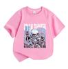 Kids Boys Girls 100% Cotton Crew Neck Short Sleeve T-Shirt, Cute Cartoon Chibi Storm Trooper Print Casual Summer Tee for Daily Wear