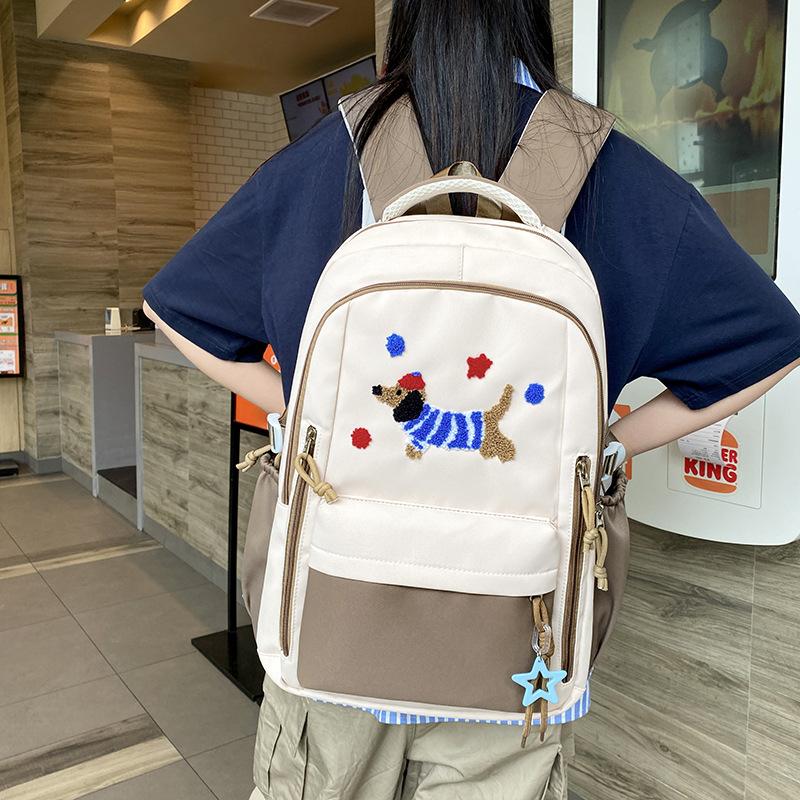 Schoolbag Cute Backpack 1011 New Large Capacity Lightweight Casual Backpack Cartoon Dachshund College Student School Bag Girls