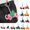 Cute Elephant Bag Pendant Keychain Chic PU Leather Keychains Phone Straps Chain Stylish Keyring for Fashion Enthusiasts