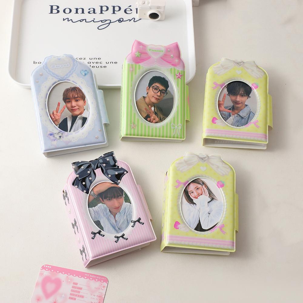 Ins Ballet Bow 3inch Po Albums Kpop Pocards Holder Mini album Kawaii Postcard Collect Albunes de fotos