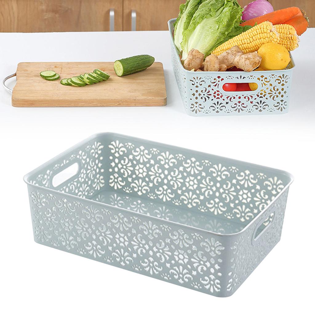 Multifunction Organization Basket Hollow Out Large Capacity Box Storage Bin for Office Desktop