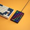 K10 Mechanischer Ziffernblock   Nummernblock  LED-Hintergrundbeleuchtung Tastatur Erweitertes Layout Blau/Schwarz für Kassierer